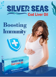 Silver Seas Silver seas capsules- Cod liver oil 550 mg - 20 soft gelatinous capsules  - Image 4