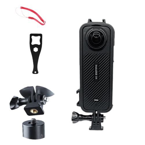 ADOFYS Housing Camera Protective Frame Video Cage with Dual Cold Shoe Tripod Adapter Mount Camera Vlog Accessories for Insta360 X4 - Image 5