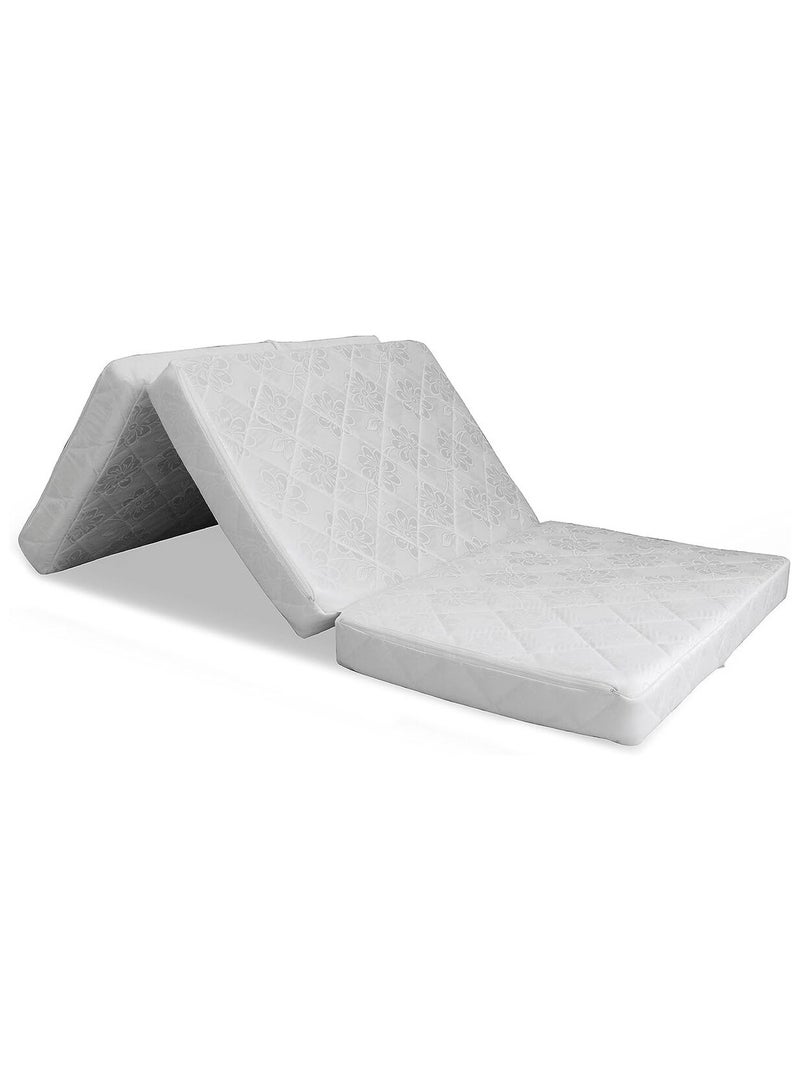 COMFY WHITE PRINTED FOLDING SUPER EVERYDAY USE/GUEST MATTRESS 180 X 90 X 7 CM - Image 1
