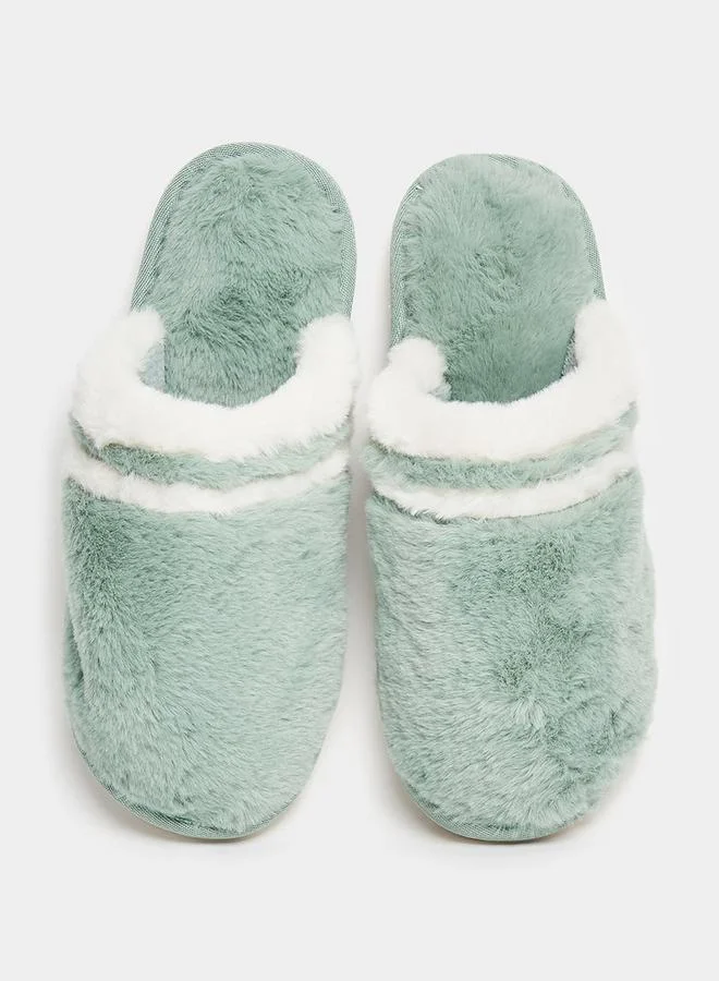 Styli Faux Fur Mule Bedroom Slipper