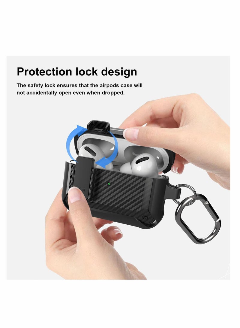 For AirPods Pro Cover Shock Resistant Rugged Case with Keychain for Air Pods Charging (AirPod not included)