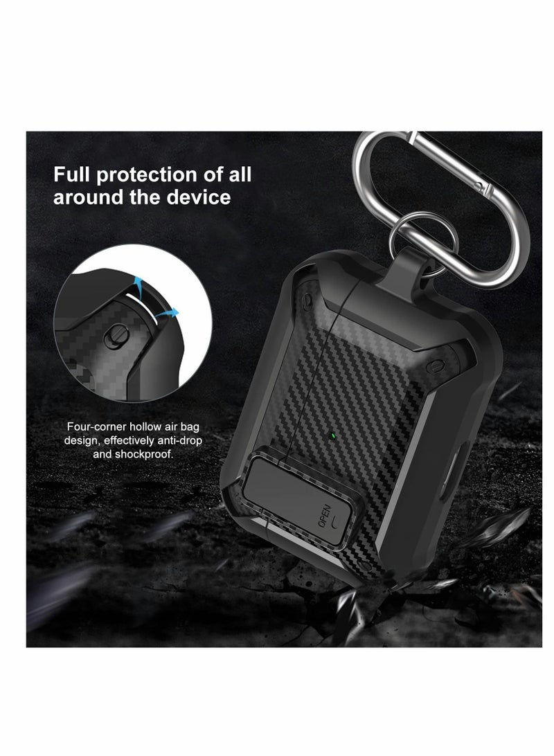 For AirPods Pro Cover Shock Resistant Rugged Case with Keychain for Air Pods Charging (AirPod not included)
