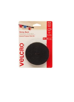 Velcro Velcro General Purpose Stick on Tape Black 1.5m X 3/4in - Hold Up to 2.2kg  - Image 1