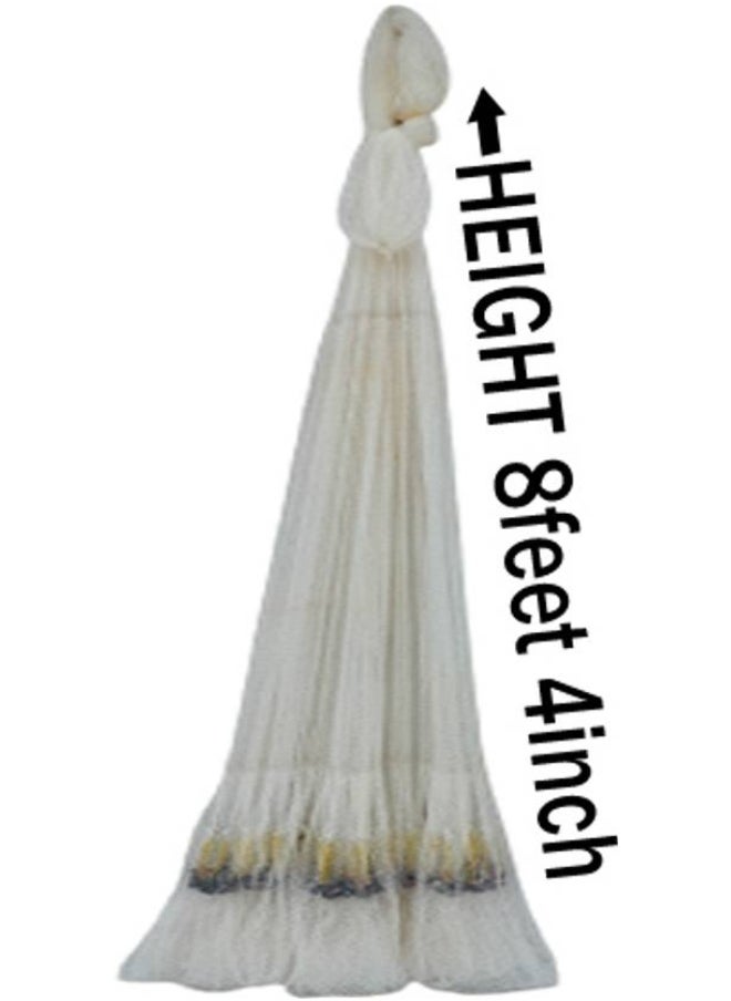 A TO Z A to Z CAST FISHING NET 12mm IRON SINKER, HEIGHT 8.4feet, ROUND 38feet, WEIGHT 2.5kg Fishing Net  (White)  - Image 2