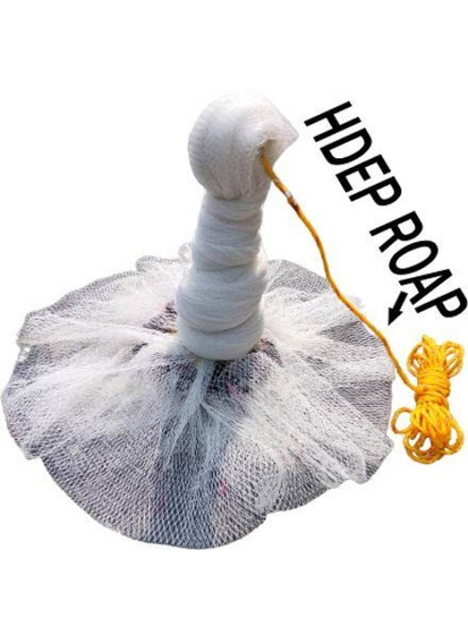 A TO Z A to Z CAST FISHING NET 12mm IRON SINKER, HEIGHT 8.4feet, ROUND 38feet, WEIGHT 2.5kg Fishing Net  (White)  - Image 3