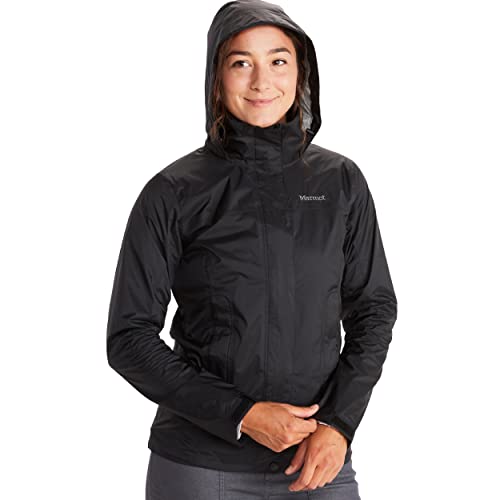 MARMOT Women’s PreCip Rain Jacket | Lightweight, Waterproof, Black, Medium - Image 1
