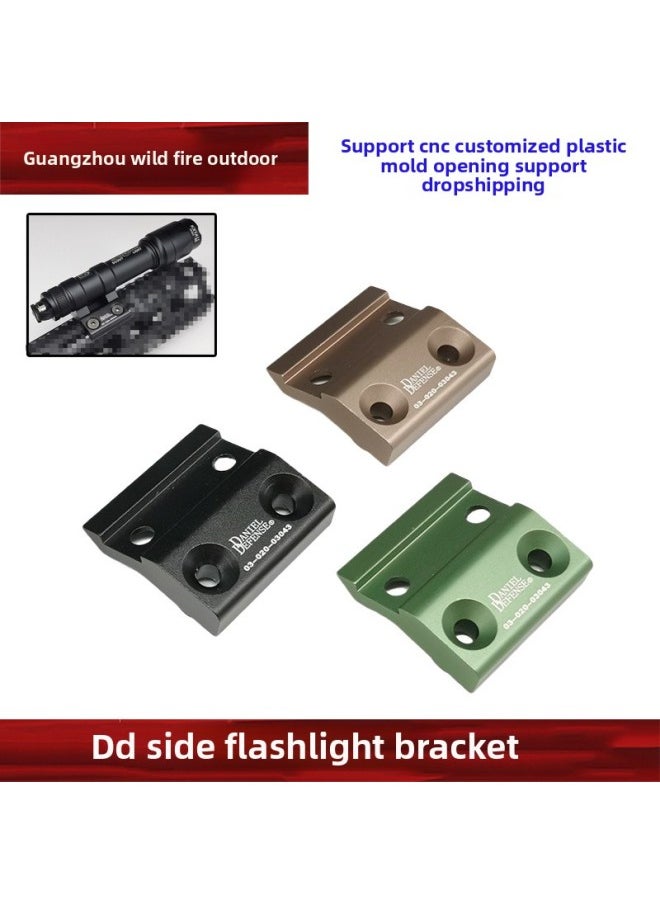 Generic - DD Side Flashlight Holder MLOK KEYMOD Tactical Flashlight M300/600 Flashlight Base-Color:Green (MLOK/KEYMOD) YR364-FG (white Nut) - Image 1