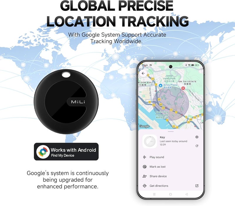 ميلى MiTag، جهاز تتبع عبر البلوتوث لأندرويد، يعمل مع خدمة Google Find Hub (Find My Device)، علامة تتبع ذكية، أداة للعثور على الأشياء مثل المفاتيح والمحافظ والأمتعة والحيوانات الأليفة والحقائب، مقاوم للماء (معيار IP67)، (عبوة واحدة). - Image 5
