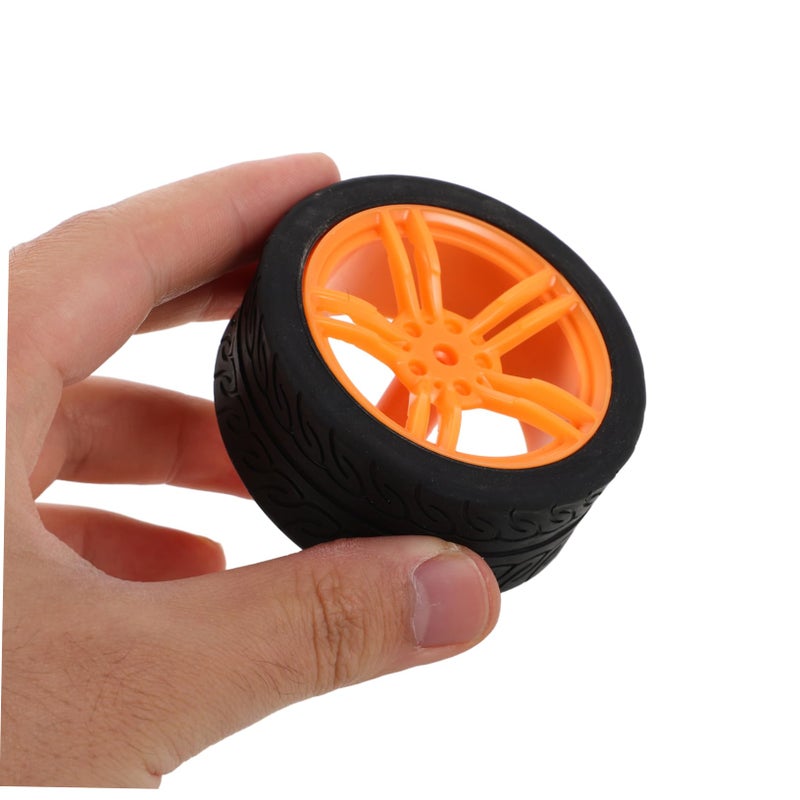 Black Rubber Car Tires 4PCS Replaceable Hollow Wheels For RC Model Cars DIY Craft Vehicle Parts Improved Grip Stability - Image 5