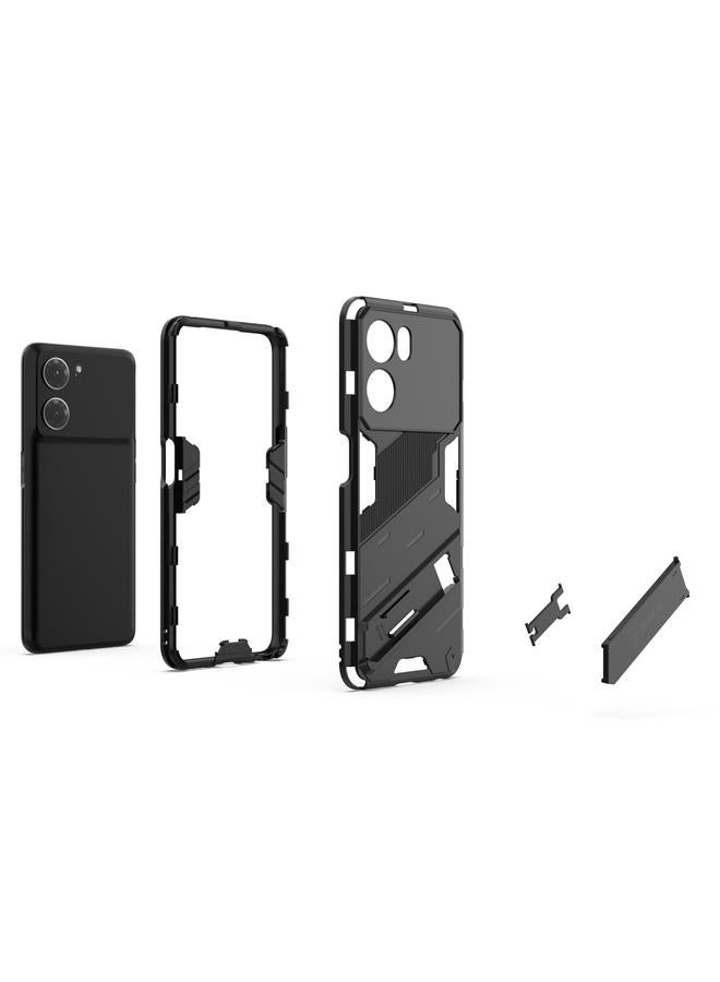 اس-توب جراب لهاتف OPPO K10 5G China Punk Armor 2 في 1 PC + جراب هاتف مقاوم للصدمات من مادة TPU مع حامل غير مرئي - Image 4