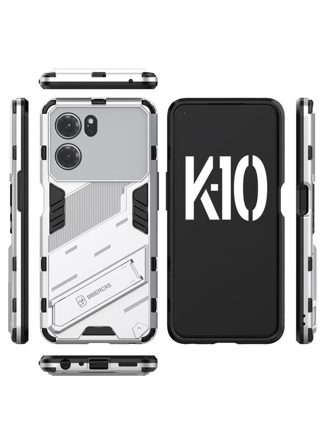 اس-توب جراب لهاتف OPPO K10 5G China Punk Armor 2 في 1 PC + جراب هاتف مقاوم للصدمات من مادة TPU مع حامل غير مرئي - Image 3