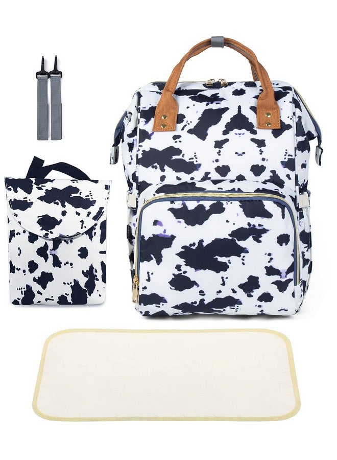 LIMHOO 4 In 1 Diaper Bag Backpack Set For Baby Girls Mom Large Capacity Waterproof Baby Care Bag Multifunction Nappy Bag (Cow) - Image 1