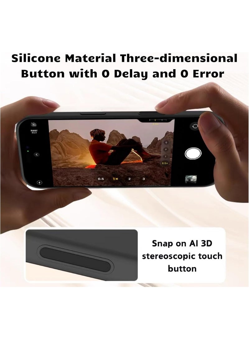 واقي أزرار التحكم في الكاميرا لهاتف iPhone 16 | 16 Pro Max | 16 Pro | 16 Plus، غطاء سيليكون واقي لأزرار التحكم في الكاميرا، يدعم التحكم في التكبير/التصغير، يمنع التلف (أبيض) - Image 3