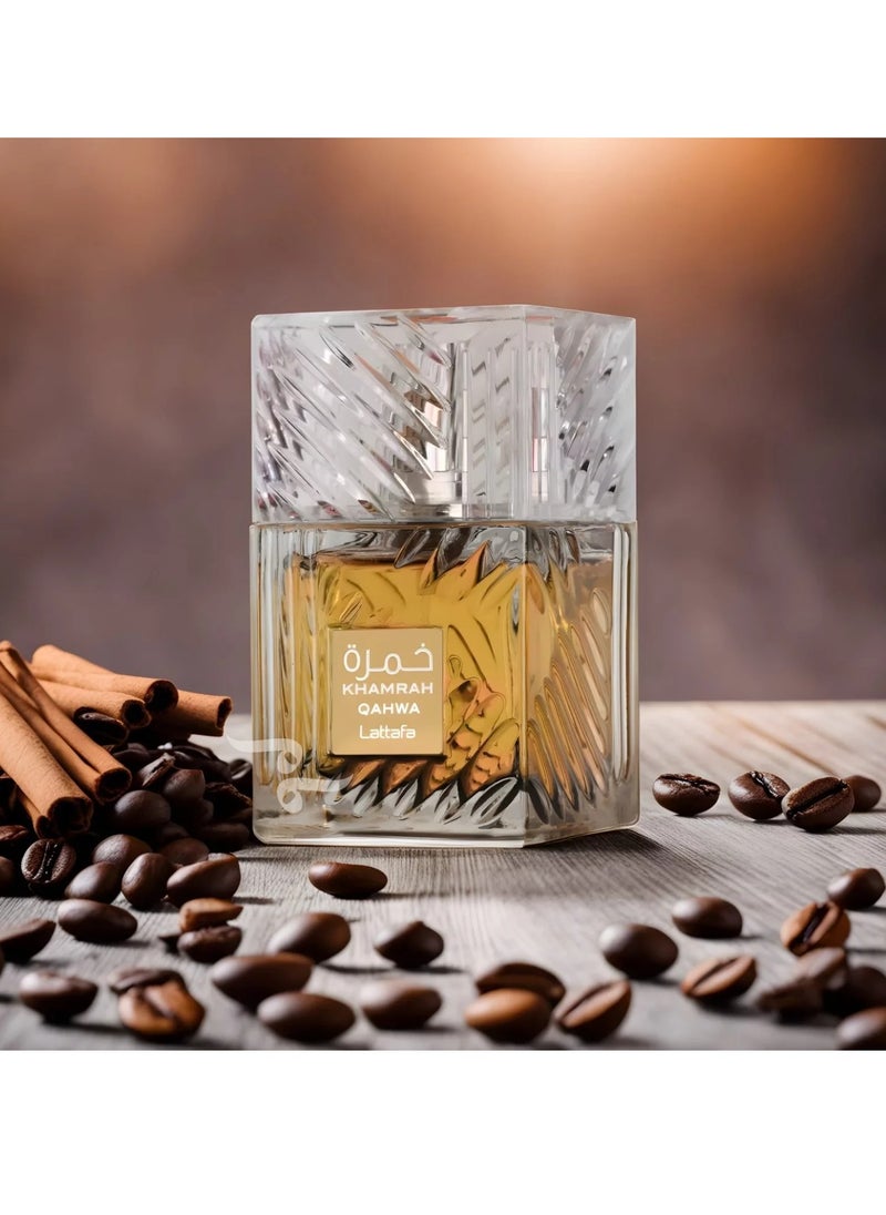 Lattafa - Khamrah Qahwa EDP For Unisex - 100ml - Image 1