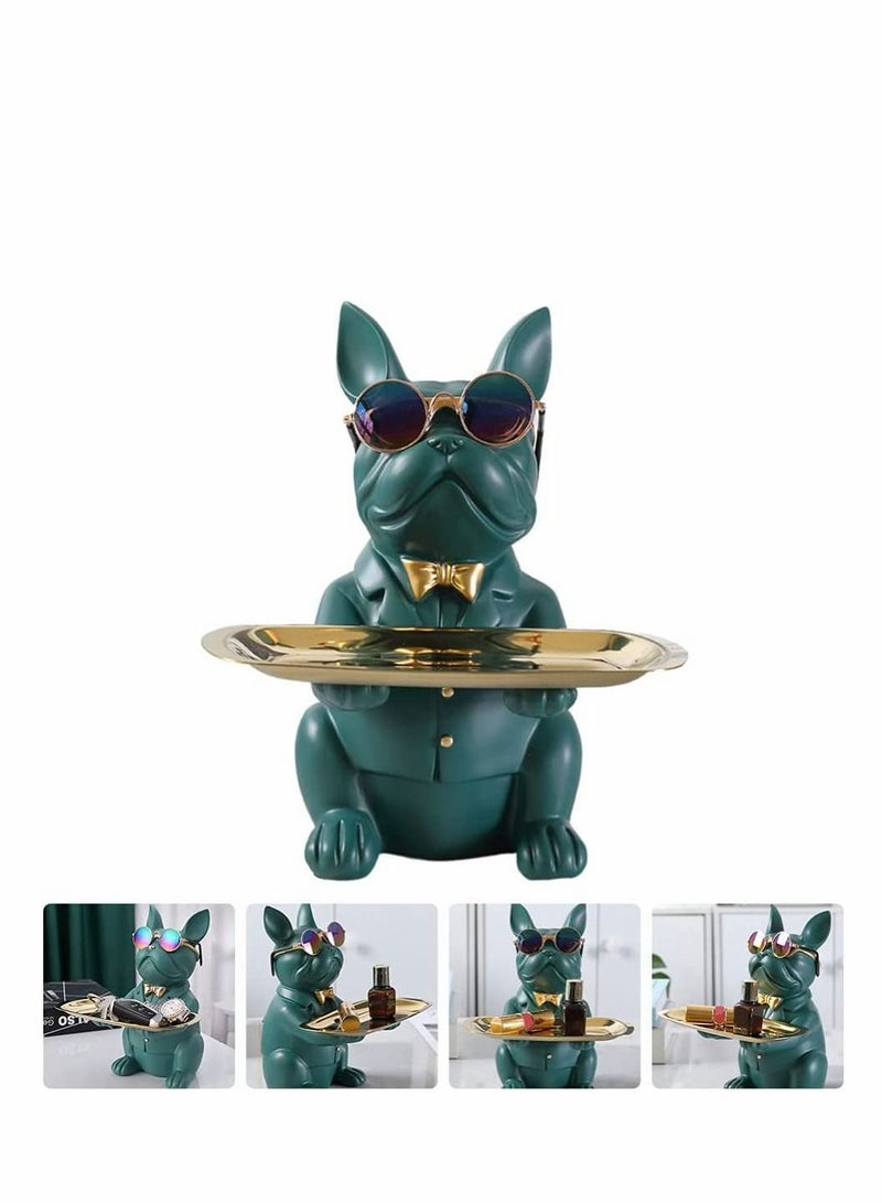 Y&D Jewelry Storage Holder Holding Tray Resin dog Figurine Sculptures Statue Key Organizer Candy Dish for Keys Earrings Table Desk Decor - Image 1