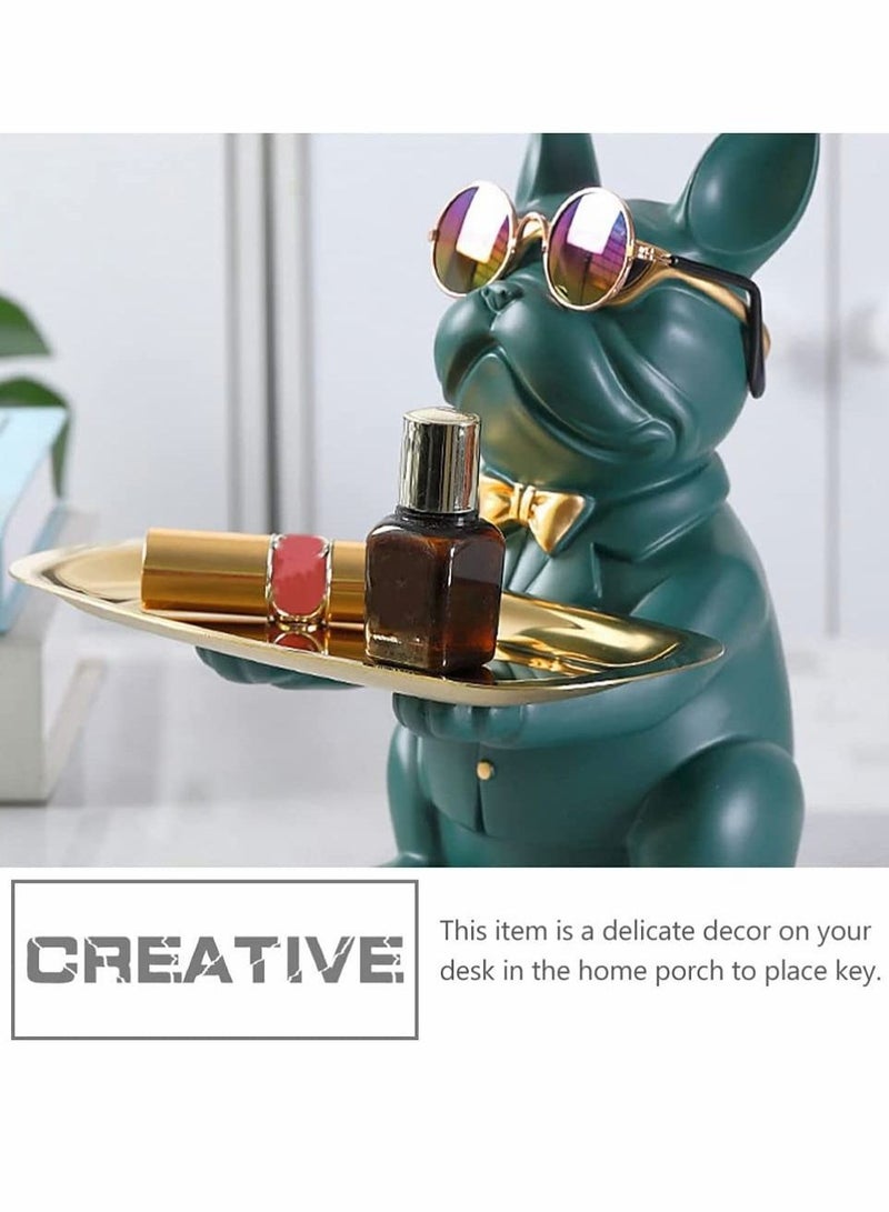 Y&D Jewelry Storage Holder Holding Tray Resin dog Figurine Sculptures Statue Key Organizer Candy Dish for Keys Earrings Table Desk Decor - Image 4