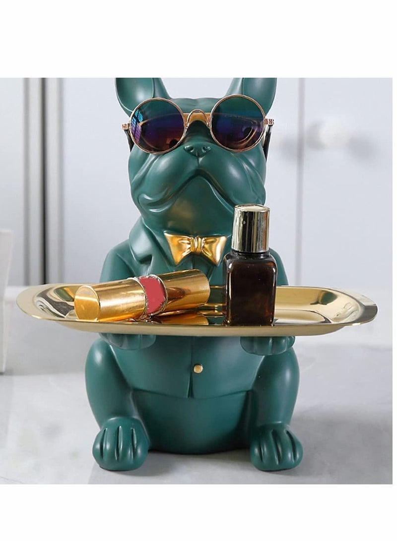 Y&D Jewelry Storage Holder Holding Tray Resin dog Figurine Sculptures Statue Key Organizer Candy Dish for Keys Earrings Table Desk Decor - Image 3