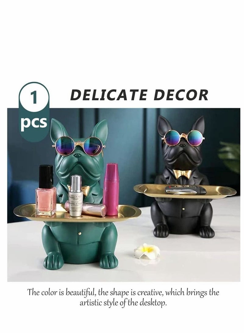 Y&D Jewelry Storage Holder Holding Tray Resin dog Figurine Sculptures Statue Key Organizer Candy Dish for Keys Earrings Table Desk Decor - Image 2