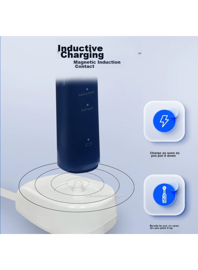 trendsetter متوافق مع شاحن فرشاة الأسنان الكهربائية من فيليبس، مناسب لفرشاة ليتل بيرد HX2431 2421/2471/2461، قاعدة شحن حساسة من سلسلة HX2 - Image 4