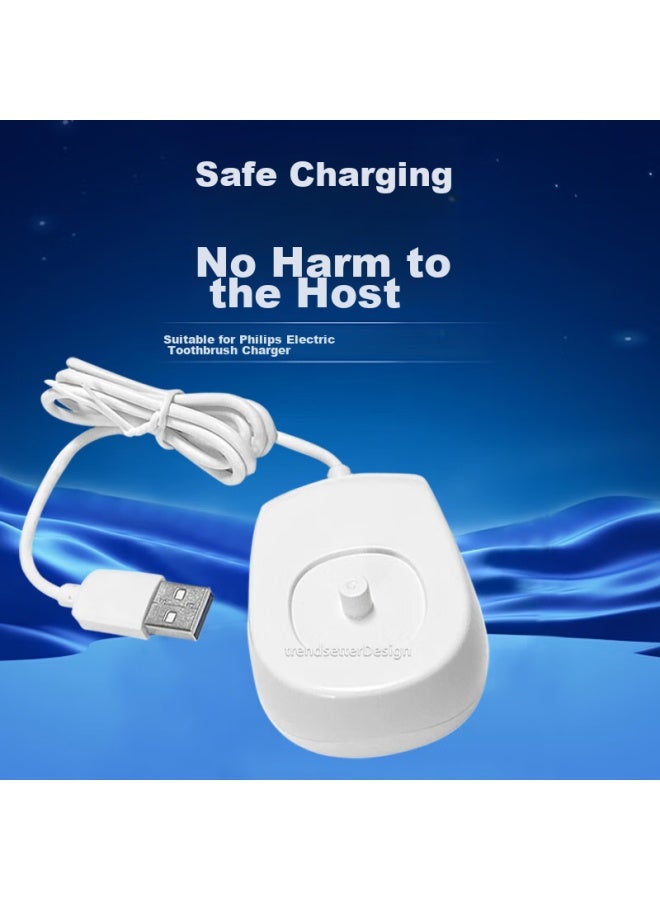 trendsetter متوافق مع شاحن فرشاة الأسنان الكهربائية من فيليبس، مناسب لفرشاة ليتل بيرد HX2431 2421/2471/2461، قاعدة شحن حساسة من سلسلة HX2 - Image 2