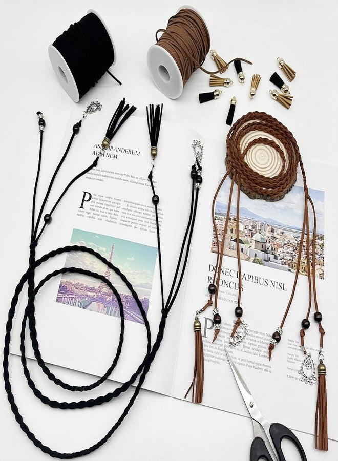 LUSTEMBER Leather String, Faux Leather Cord, Flat Suede Leather Lace for Necklaces, Bracelets, Jewelry Making, Tassels, Dream Catchers and Art Crafts - Image 5