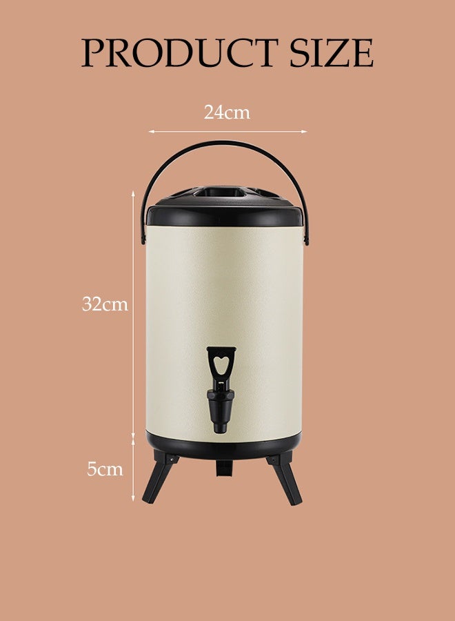 DUNISO موزع مشروبات من الفولاذ المقاوم للصدأ، دلو شاي معزول، حاوية مشروبات ساخنة وباردة للحفلات، البوفيهات، النزهات، خدمات الطعام والاستخدام المنزلي، 6 لتر - Image 2