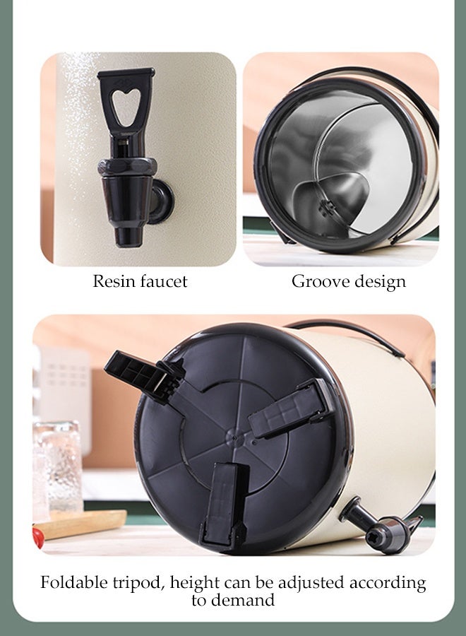 DUNISO موزع مشروبات من الفولاذ المقاوم للصدأ، دلو شاي معزول، حاوية مشروبات ساخنة وباردة للحفلات، البوفيهات، النزهات، خدمات الطعام والاستخدام المنزلي، 6 لتر - Image 4