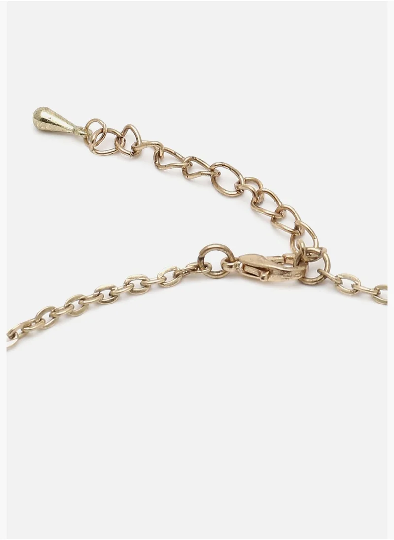 SOHI Silver Plated Designer Stone Necklace