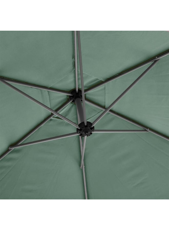 Hesperide Manoa Round Off-Set Side Umbrella Olive Green and Grey 3m 171256F (Base Not Included) - Image 3