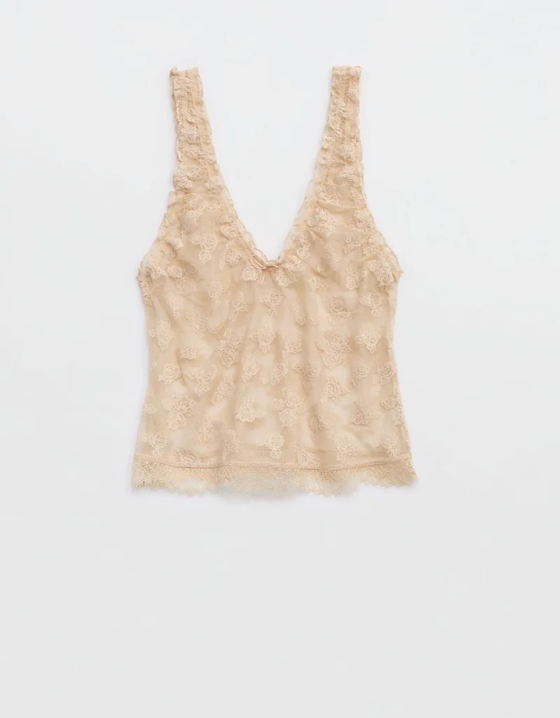 Aerie  Aerie Show Off Rosebud Lace Cami for Women | Best Price UAE