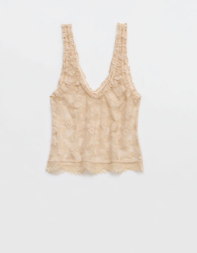 Aerie  Aerie Show Off Rosebud Lace Cami for Women | Best Price UAE