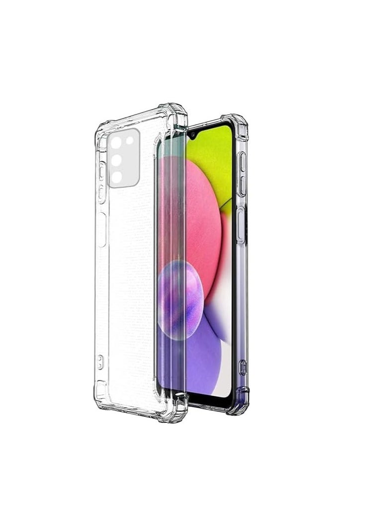 ماركة غير محددة Clear Case Thin Transparent Silicone Gel Cover for Samsung Galaxy A03s  - Image 1