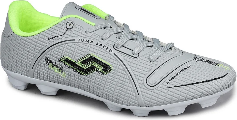 جامب 28223 Light Gray - Neon Green Grass Astroturf Football Boots