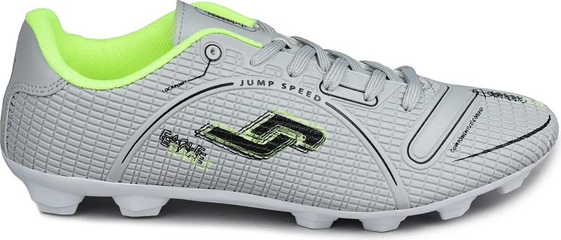 جامب 28223 Light Gray - Neon Green Grass Astroturf Football Boots