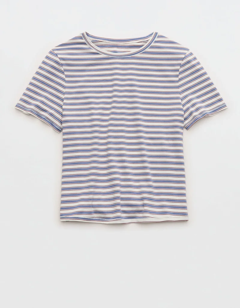 Aerie  SMOOTHEZ Cotton Blend BESTEES Short Sleeve Crew T-Shirt for Women | Best Price UAE