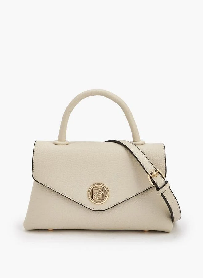 Paprika Textured Satchel Bag With Detachable Strap