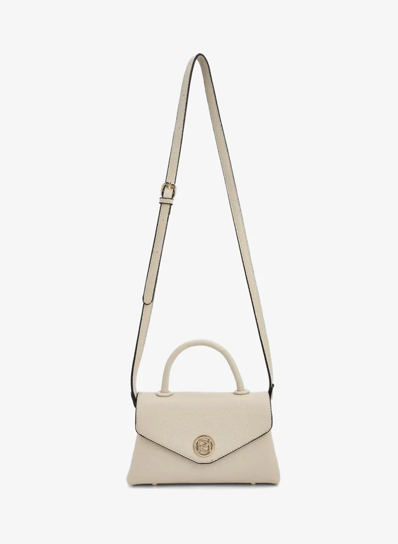 بابريكا Textured Satchel Bag With Detachable Strap