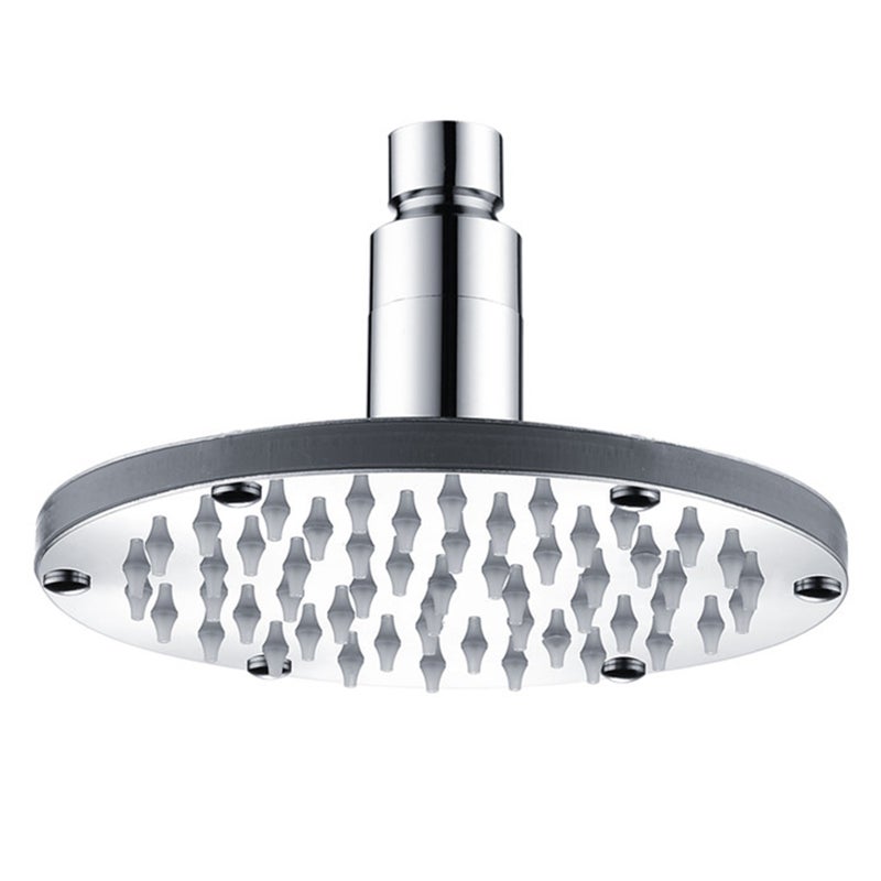 رأس دش مطر صلب من الطريق LED بقطر 10 بوصات دائري، يتغير لونه تلقائيًا بالألوان RGB بمستشعر درجة الحرارة لاستخدام في الحمام - Image 1