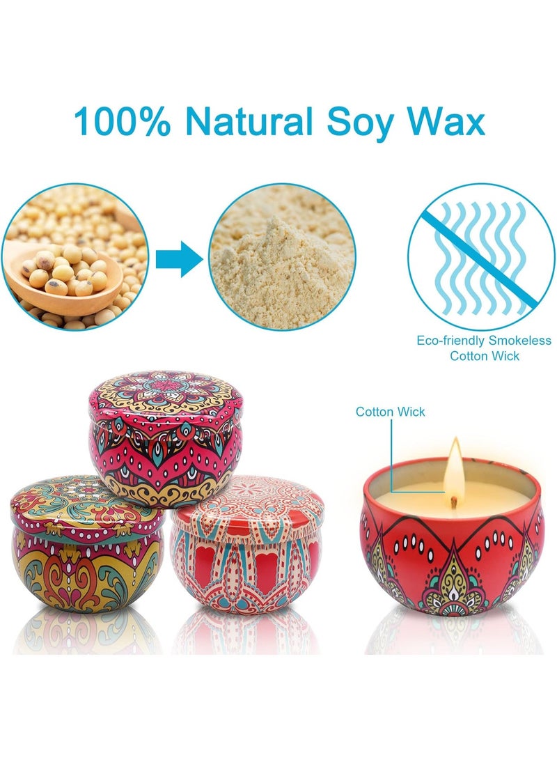 Scented Candles Gift Set for Women,4 Pack Aromatherapy Candle for Home Scented,Natual Soy Candles Gifts for Anniversary, Birthday, Mother's Day, Bath,Spa, Meditation - Image 3