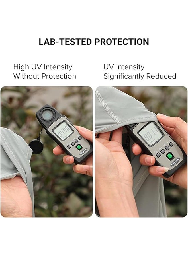 Generic 2Pcs Balaclava Face Mask UV Protection Ice Silk for Men Women Sun Hood Cycling, Climbing, Running (Black+Grey) - Image 4