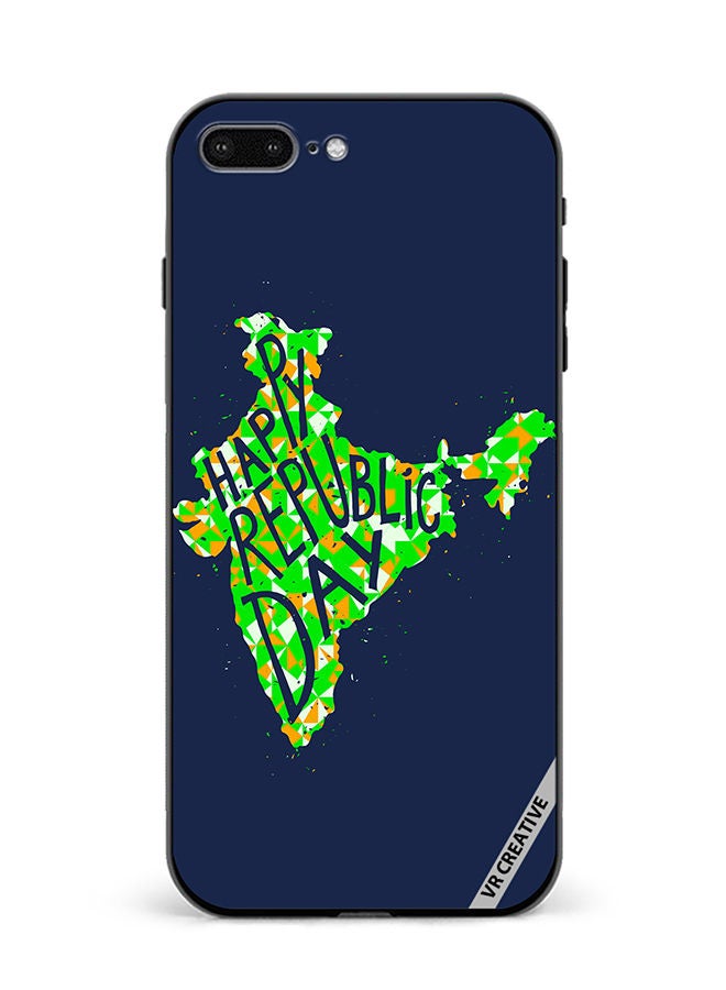 VR CREATIVE Protective Case Cover For Apple iPhone 7 Plus/8 Plus Happy Republic Day Typographic Hindi Design Multicolour - Image 1