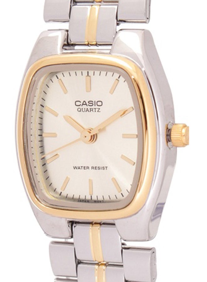 CASIO Women Water Resistant Analog Watch LTP-1169G-9ARDF - 37 mm - Silver/Gold - Image 4