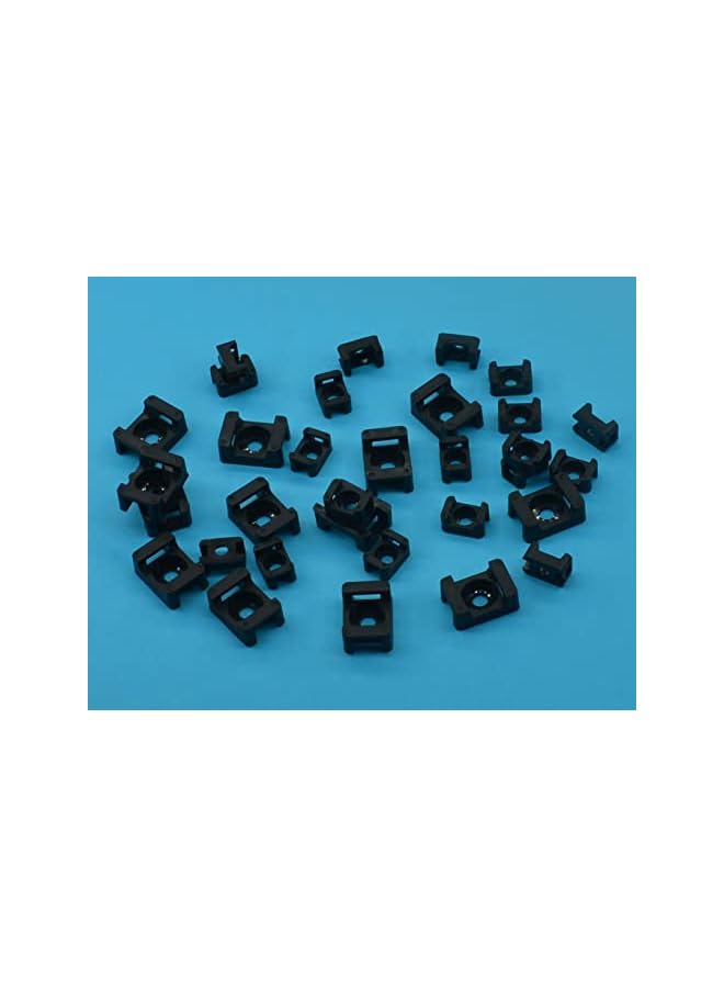 promass 190 Pieces Black Cable Tie Bases,Cable Tie Mounts,Cable Tie Saddles (Black) - Image 3