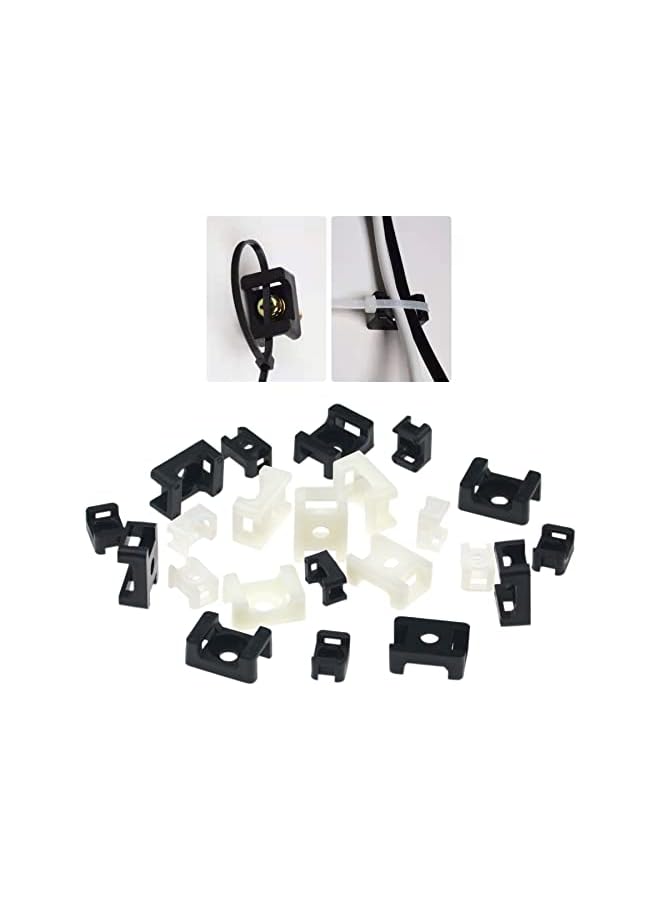 promass 190 Pieces Black Cable Tie Bases,Cable Tie Mounts,Cable Tie Saddles (Black) - Image 5