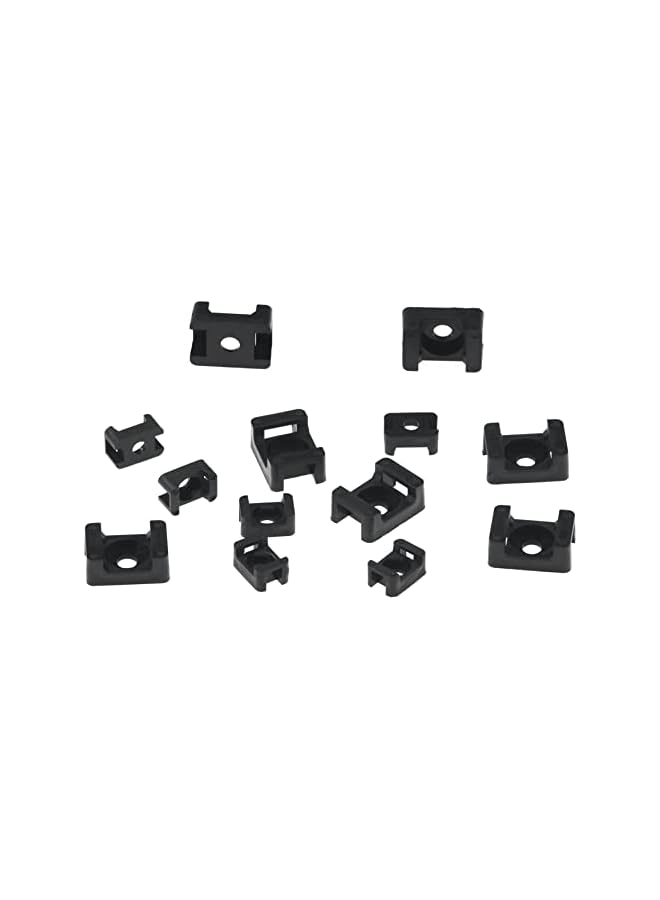 promass 190 Pieces Black Cable Tie Bases,Cable Tie Mounts,Cable Tie Saddles (Black) - Image 2
