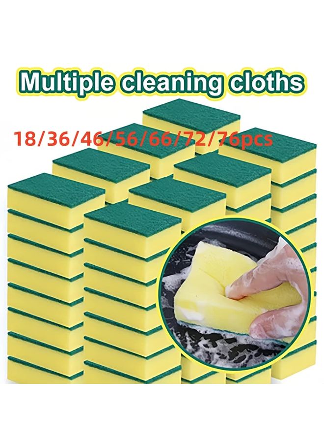 18pcs Kitchen Sponges Ultra Absorbent Multi Functional Rust Oil Remover Double Layer Grip - Image 1
