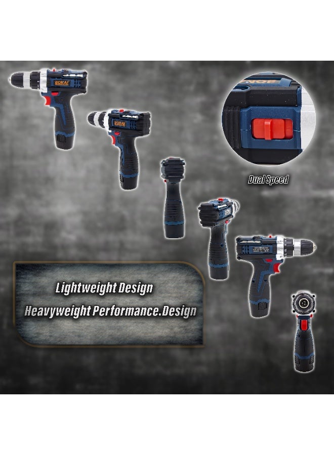 Bonai 12V Lithium Cordless Impact Drill Driver BN-HK103, 60–100Nm High Torque, 1500 RPM Variable Speed, 3000 IPM Hammer Action, Compact Power Tool - Image 3