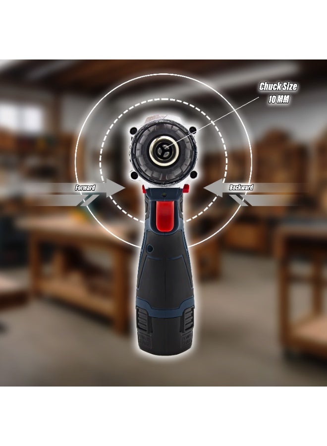 Bonai 12V Lithium Cordless Impact Drill Driver BN-HK103, 60–100Nm High Torque, 1500 RPM Variable Speed, 3000 IPM Hammer Action, Compact Power Tool - Image 5