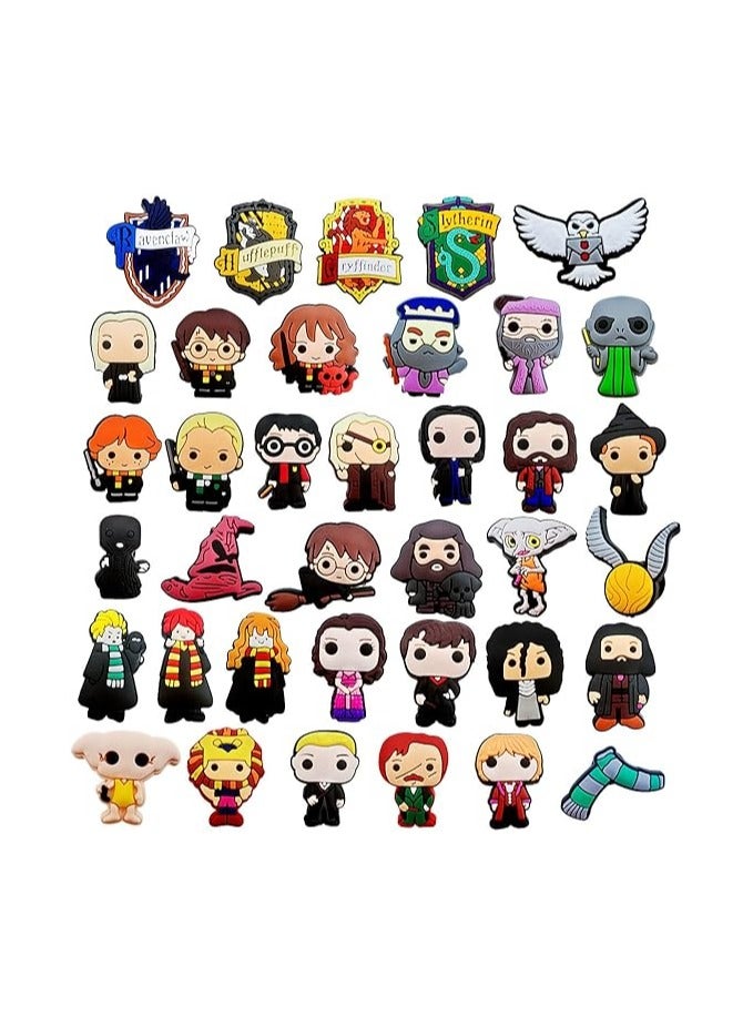 general 37 Pieces Anime Shoe Jewellery for Clog Shoe Decoration, Fashion Designer Shoe Jewellery, Gifts for Kids, Boys, Girls, Shoe Jewellery Accessories for Clog Pins for Shoe Decoration - Image 1