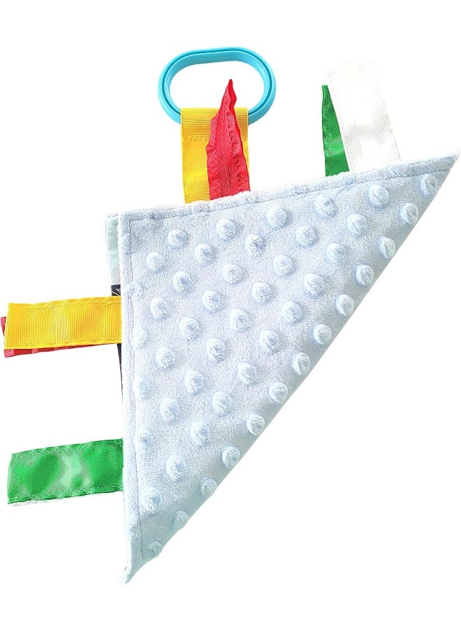 The Learning Lovey Chicago Baby Toy Crinkle & Teething Tag Square for Tummy Time Strollers 8x8 inch  - Image 2